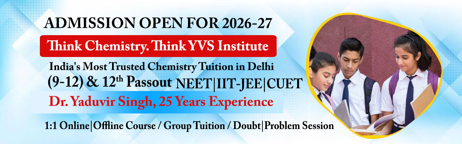 Admission open for neet 2026 in delhi